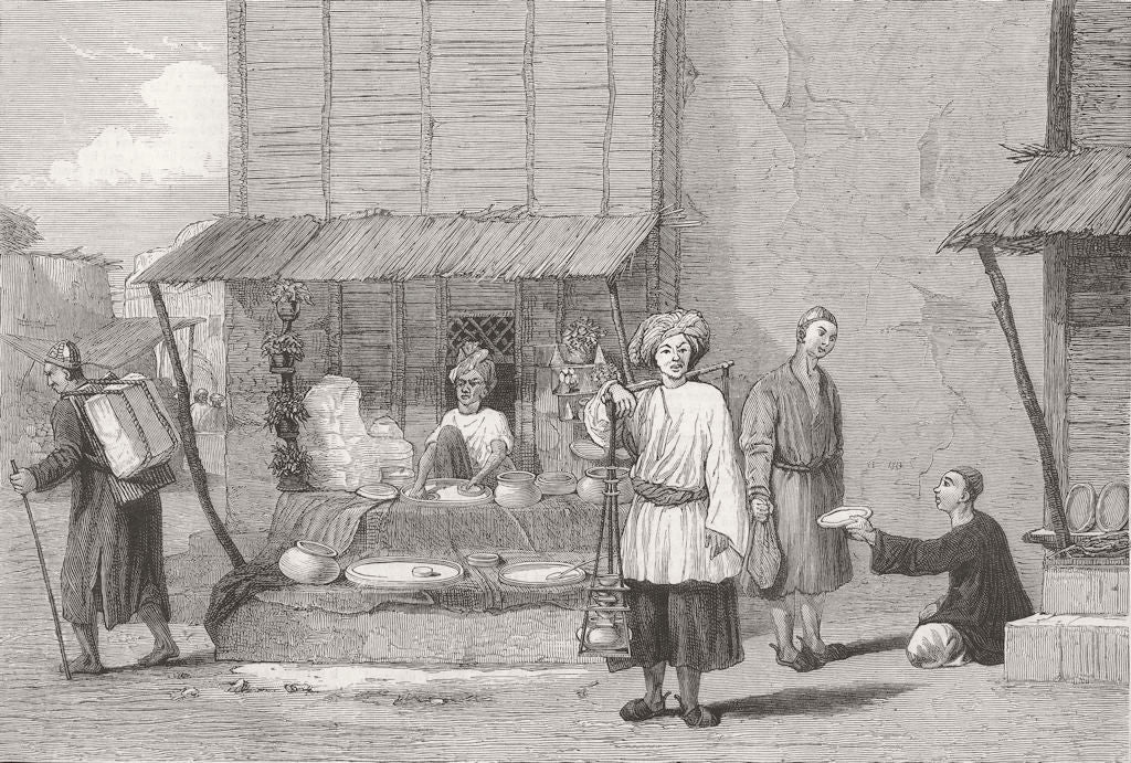 AFGHANISTAN. Kabul. Fulloodeh Stall, Huzzaras w/ ice 1879 old antique print